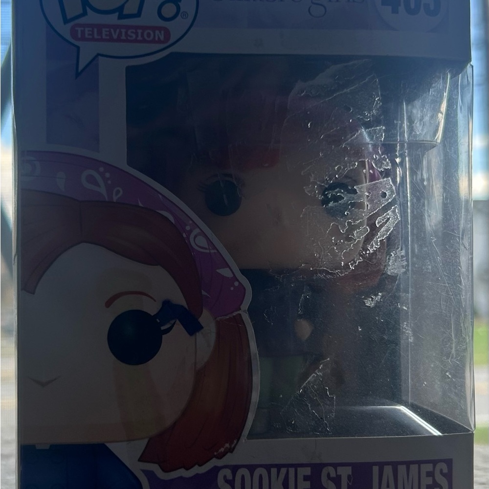 Funko Pop Figure with Purple Bandana